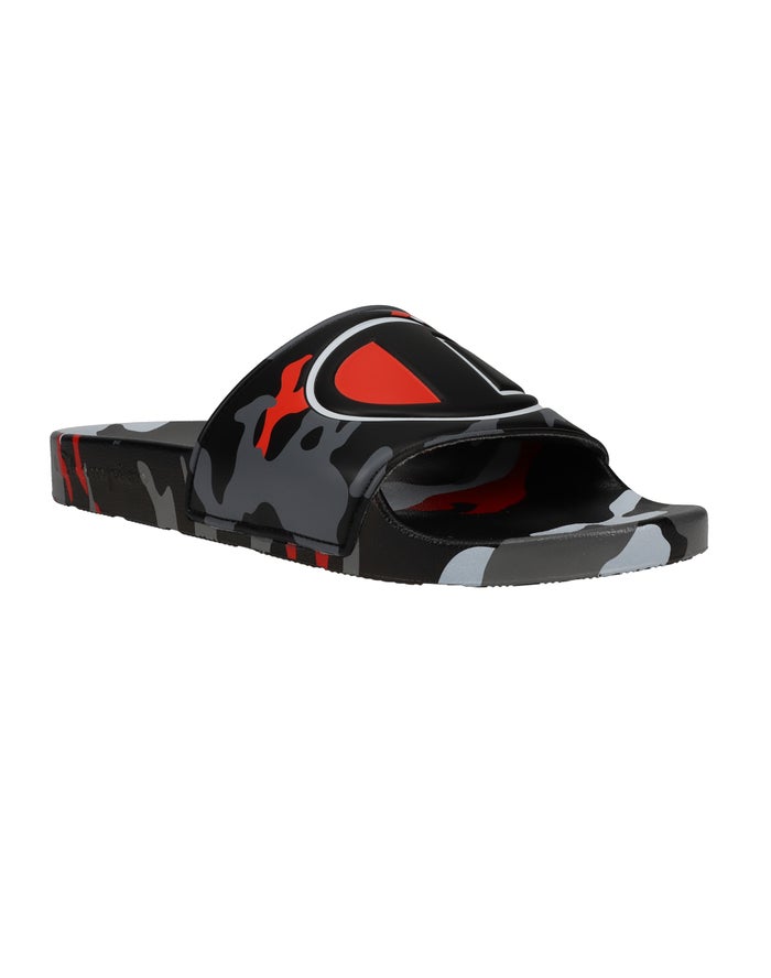 Champion Mens Slides NZ - Ipo Black/Orange ( 4650-BLAZD )